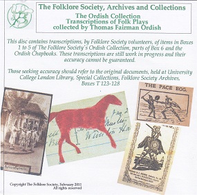 DVD Cover for the Thomas Fairman Ordish Collection transcriptions