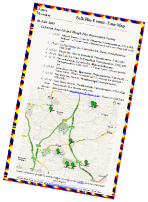 Sample Master Mummers Tour Map