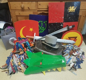 English folk play props and costumes Folk play props and costumes