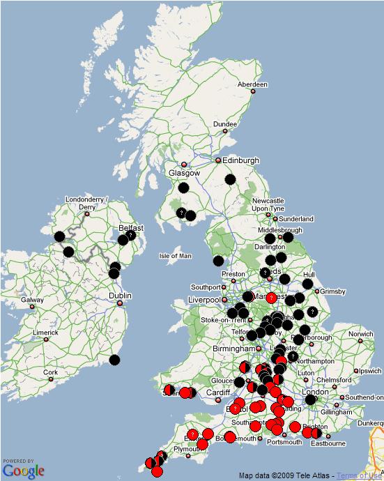 Folk Play Distribution Map: Beelzebub versus Father Christmas