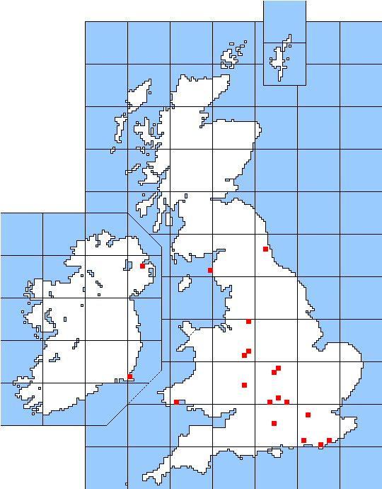 Folk Play Distribution Map: Plays and Locations Listed in E.K.Chambers (1903)