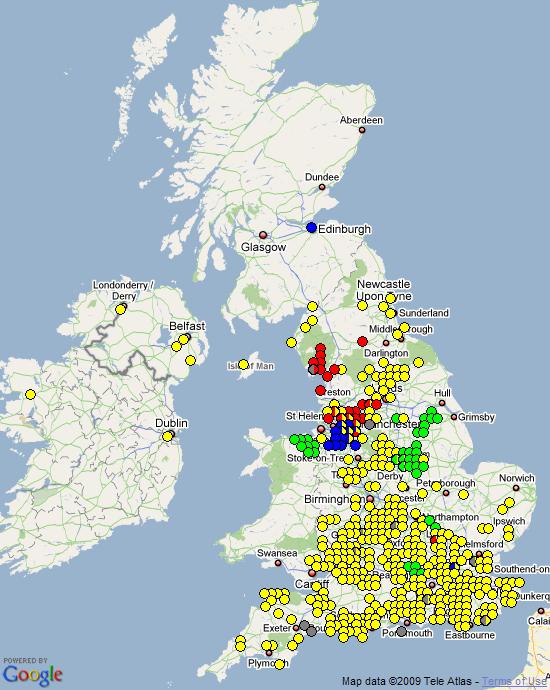 Folk Play Distribution Map: Modern Times of Appearance