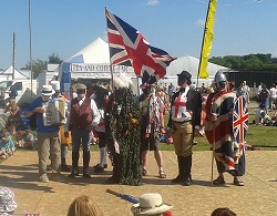 Bradshaw Mummers of Halifax, West Yorkshire, England, performing their 'John Bull' at Shepley Folk Festival, 27th May 2012.