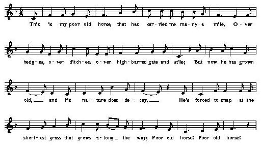 The Old Horse: Main song